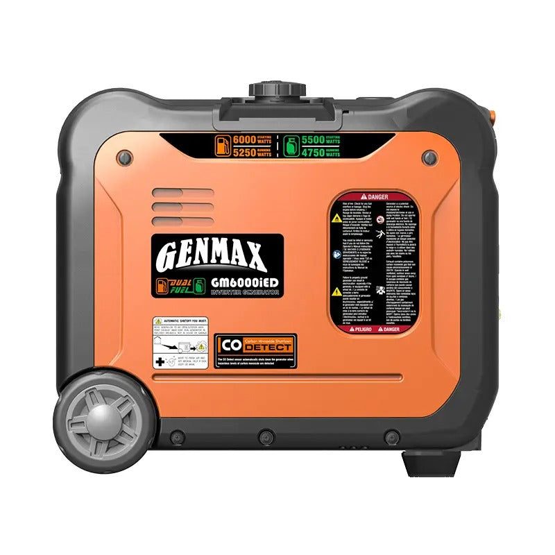 GENMAX GM6000iED 6000-Watt Dual-Fuel Inverter Generator with CO Detect, photo 8 of 10