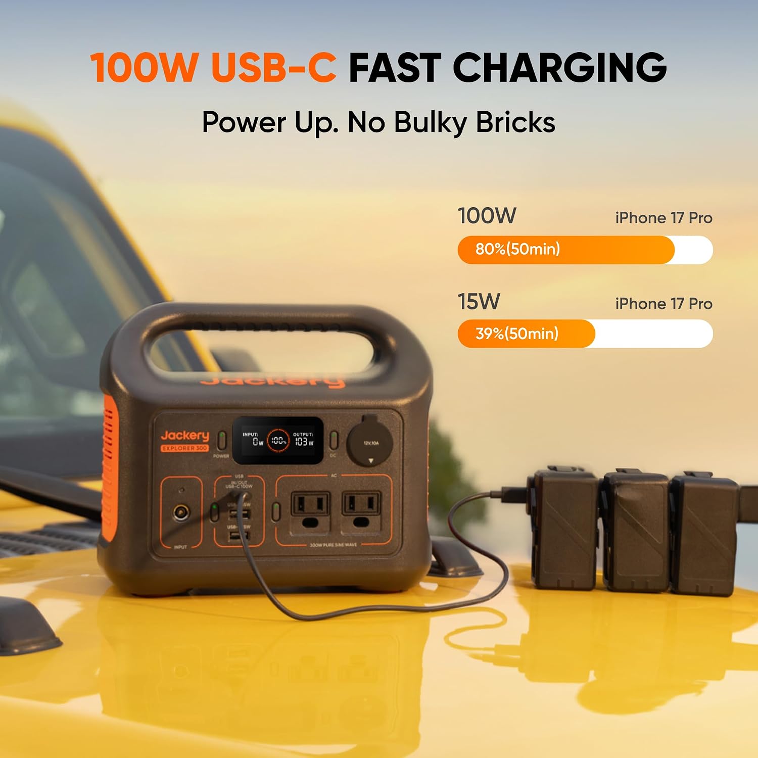 Jackery Explorer 300 Portable Power Station (292Wh / 300W Pure Sine Wave · 60W USB-C PD), photo 6 of 7