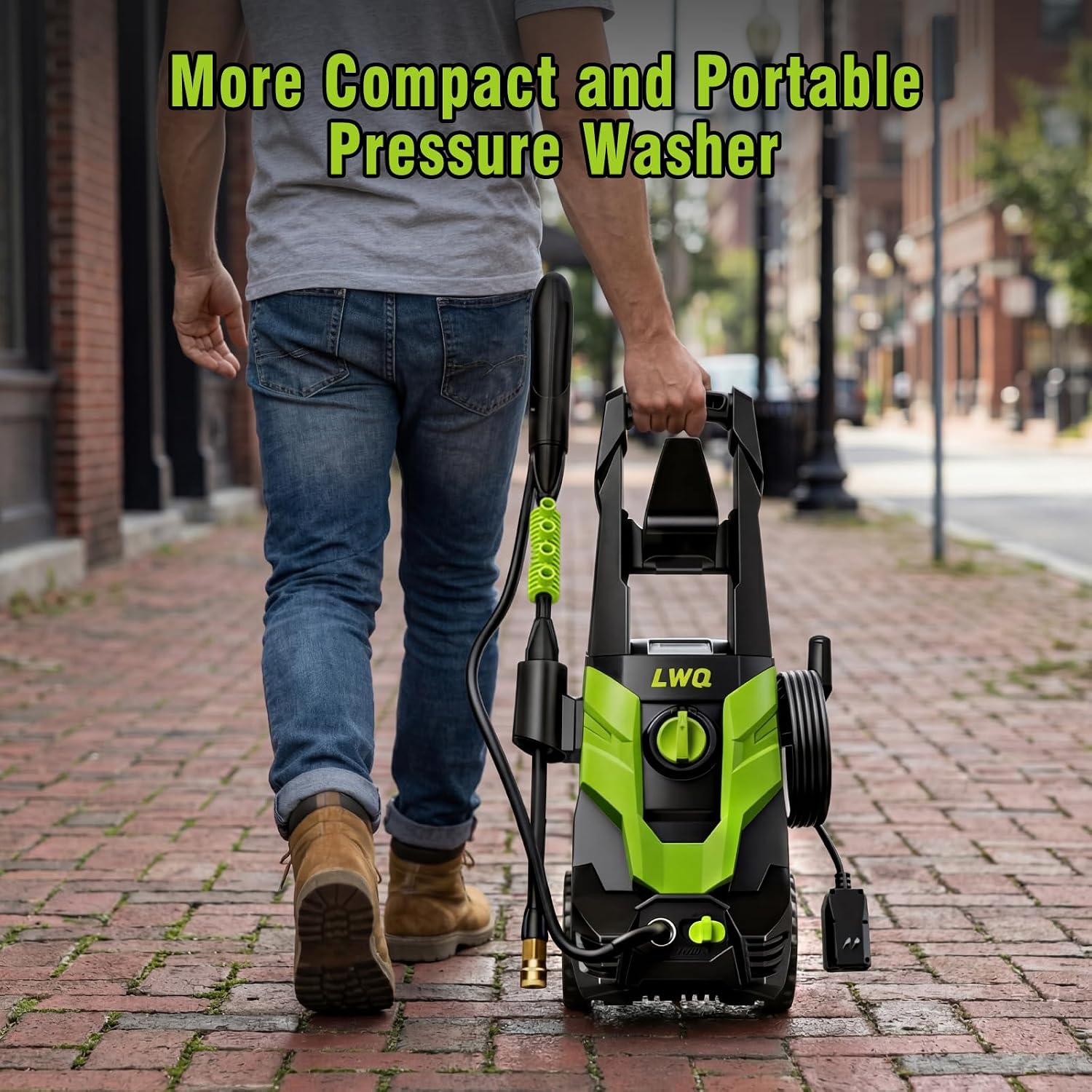 LWQ 3800 PSI 2.6 GPM Portable Electric High Pressure Washer (4 Quick Connect Nozzles & Foam Cannon), photo 6 of 7