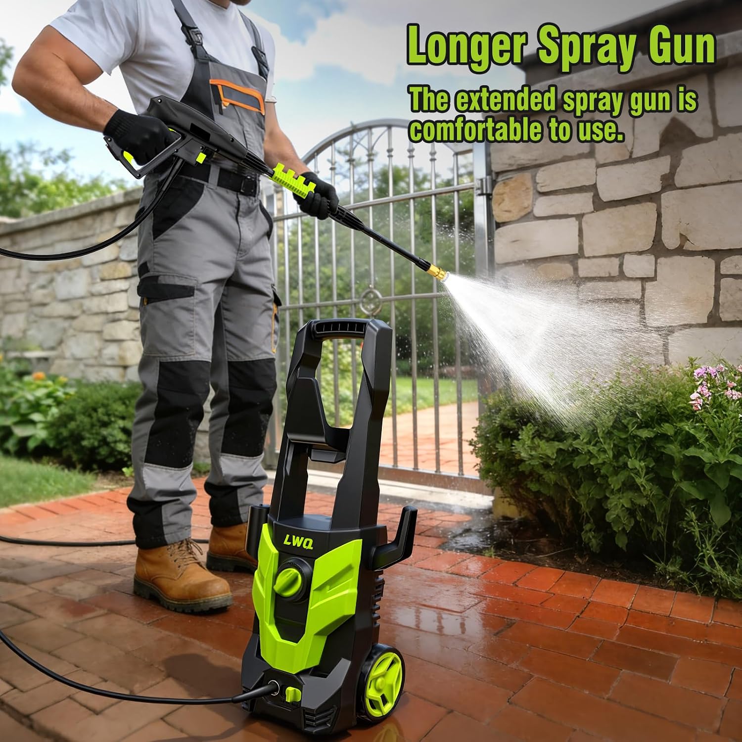 LWQ 3800 PSI 2.6 GPM Portable Electric High Pressure Washer (4 Quick Connect Nozzles & Foam Cannon), photo 7 of 7