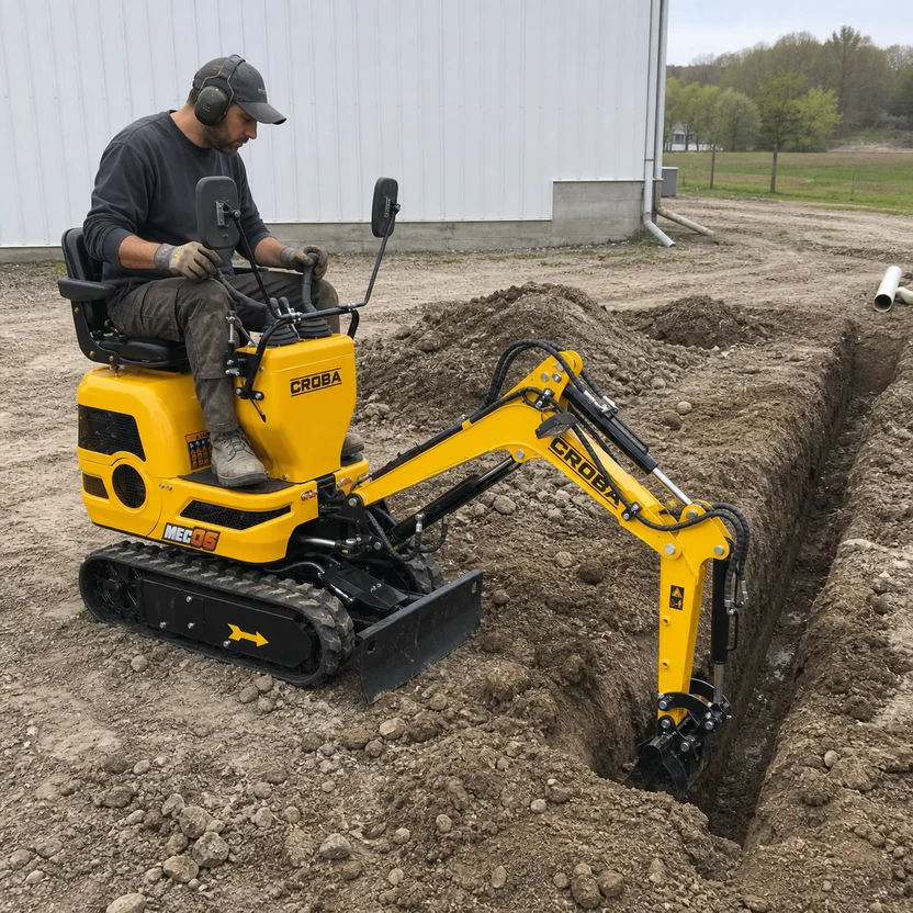 MEC06 9HP Mini Excavator - 28 in Wide, 43.3 in Digging Depth, photo 8 of 12