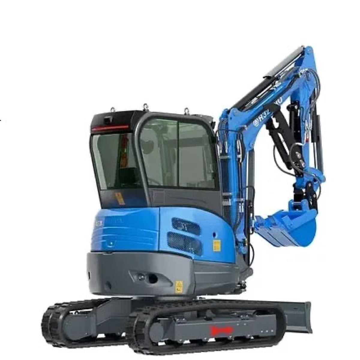 RIPPA R32 - 3.2 Ton Zero Tail Swing Mini Excavator with Kubota Diesel, Enclosed A/C Cab and 12-Piece Attachment Package, photo 5 of 9
