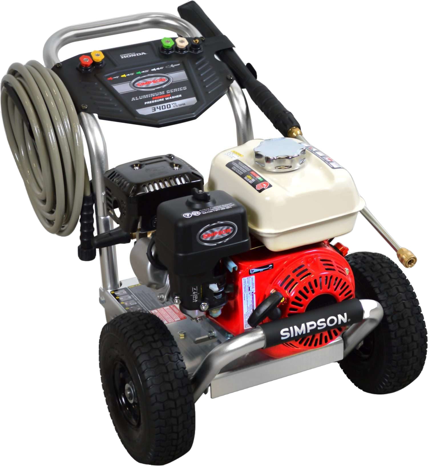 Simpson ALH3425 Aluminum 3600 PSI 2.5 GPM Honda GX200 Commercial Gas Pressure Washer, photo 1 of 3