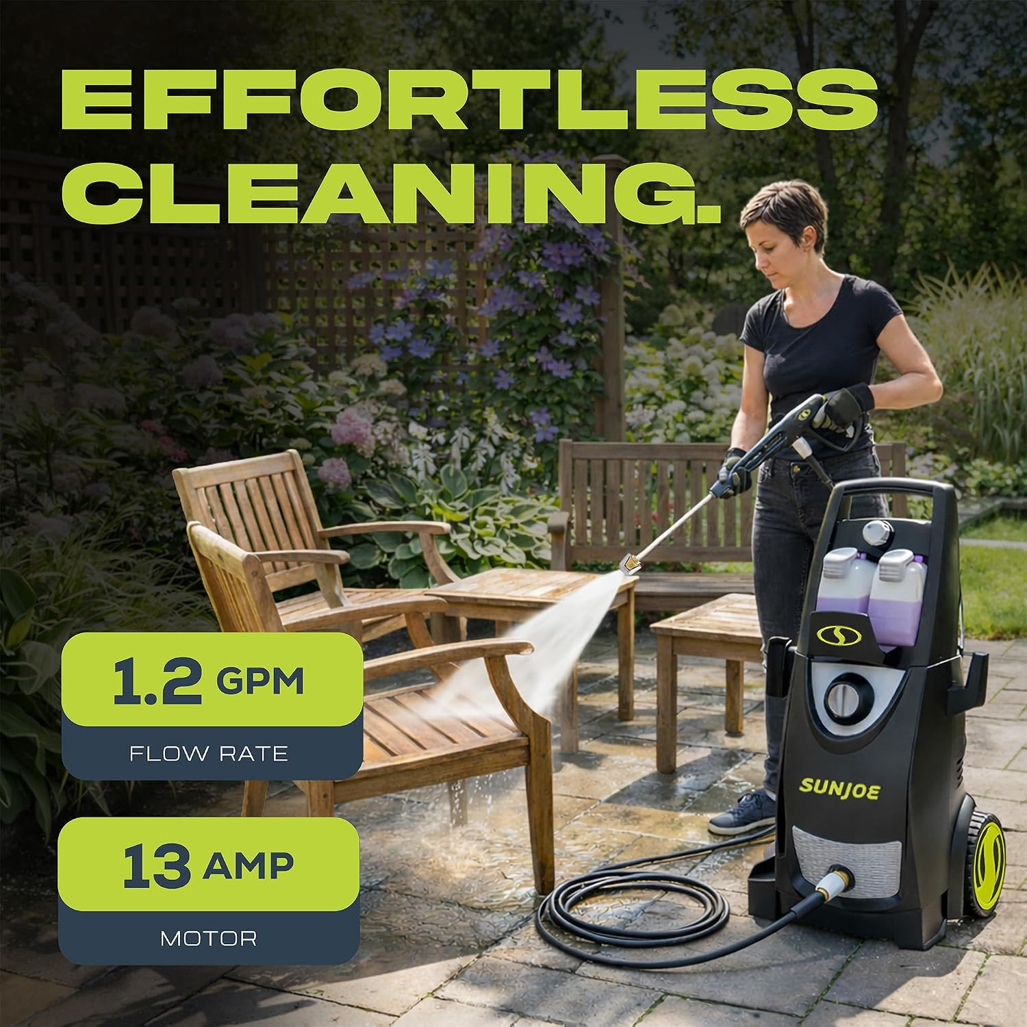 Sun Joe SPX3000 2500 Max PSI 1.76 GPM Electric High Pressure Washer (14.5-Amp Dual Detergent Tanks), photo 4 of 7