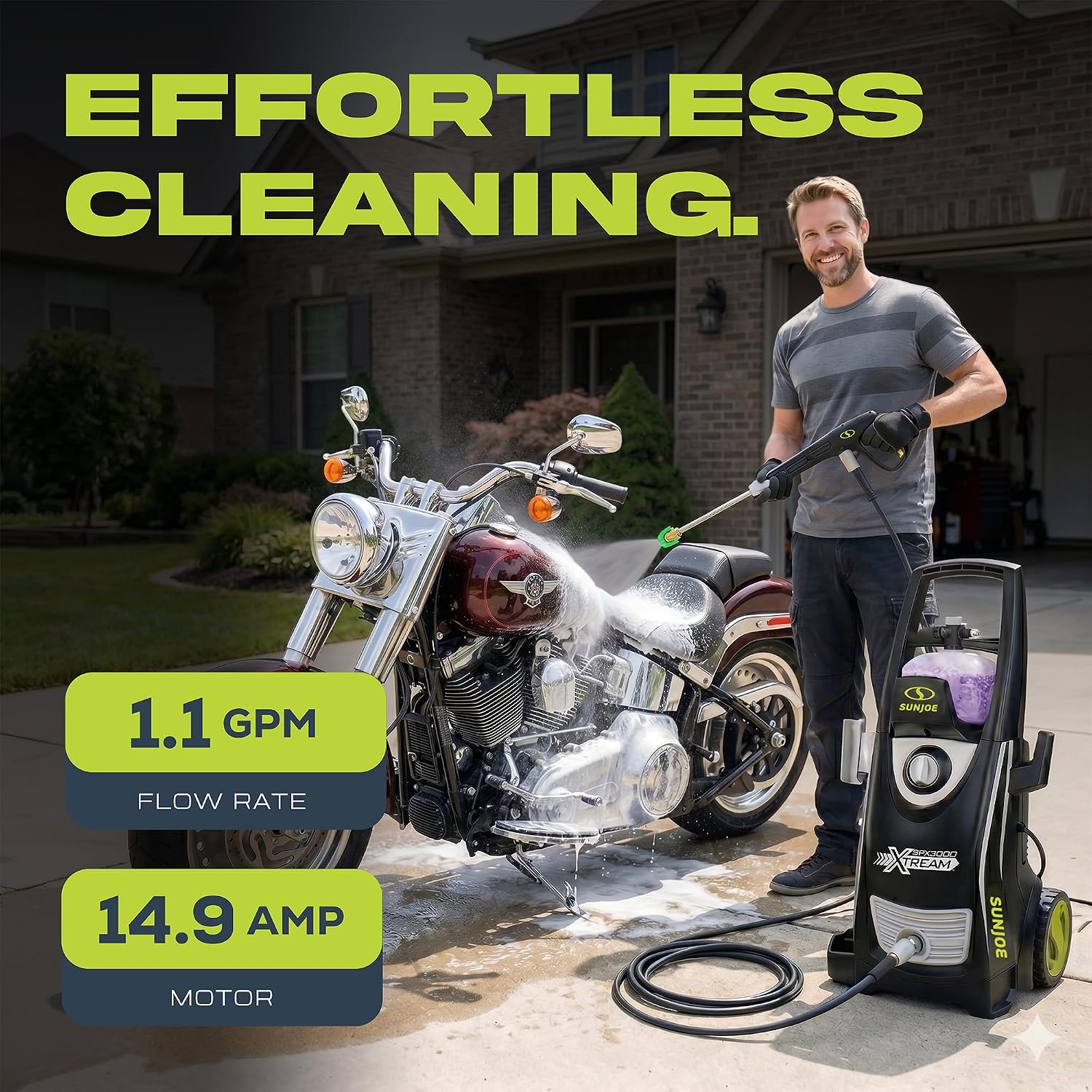 Sun Joe SPX3000-XT1 Heavy Duty Commercial Electric Pressure Washer (2200 Max PSI / 1.65 GPM), photo 7 of 7