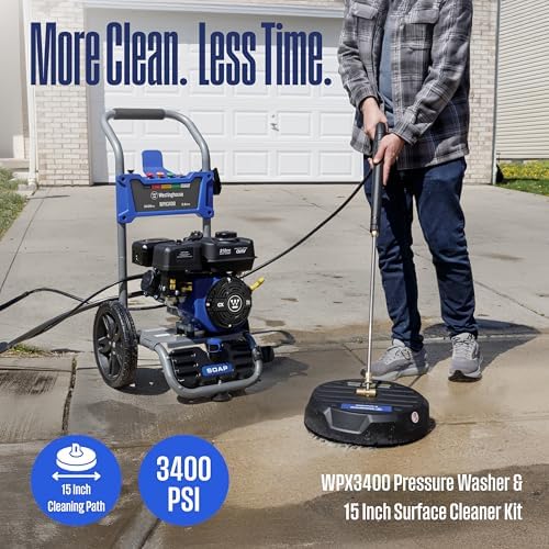 Westinghouse WPX3400 Gas Pressure Washer with 15" Heavy-Duty Surface Cleaner Bundle (3400 PSI / 2.6 GPM), photo 4 of 7